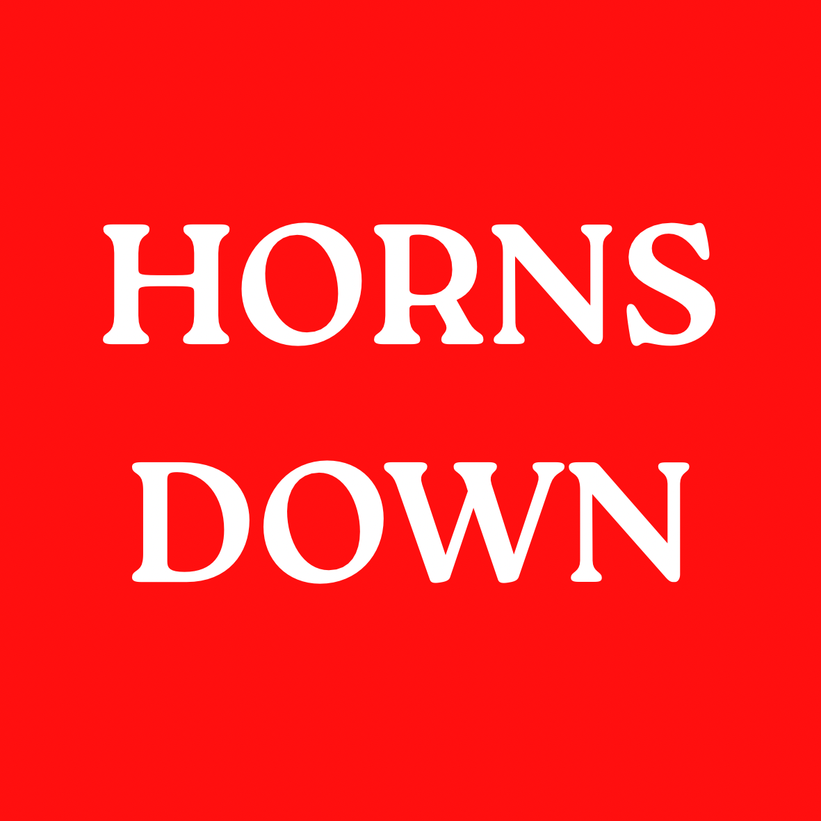 Horns Down Text